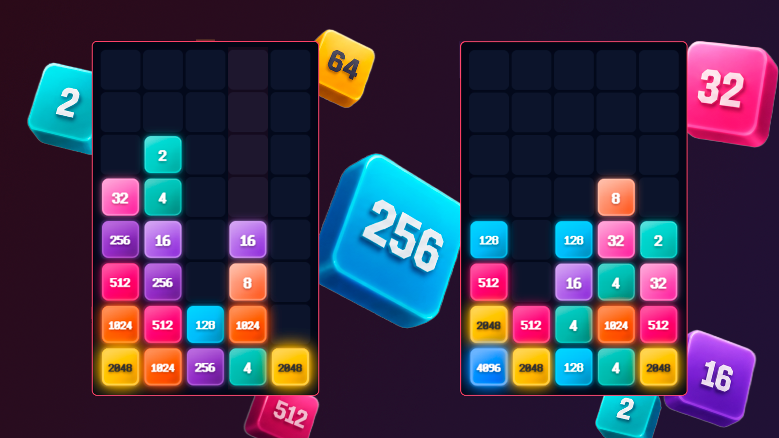 CubeFall 2048 — screenshot 2