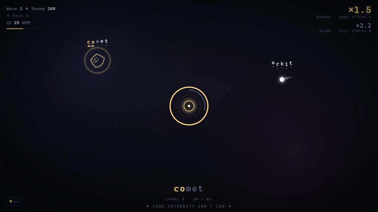 Star Seal: Typing Survival screenshot 2