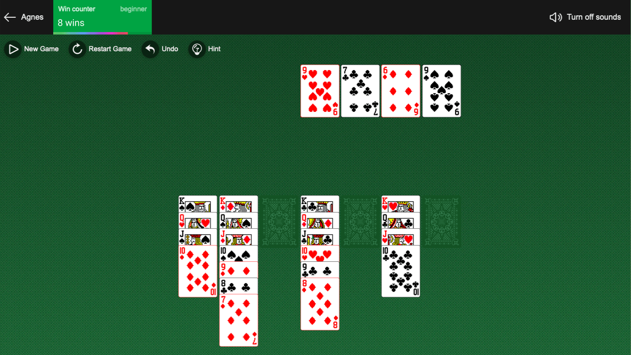 Agnes Solitaire screenshot