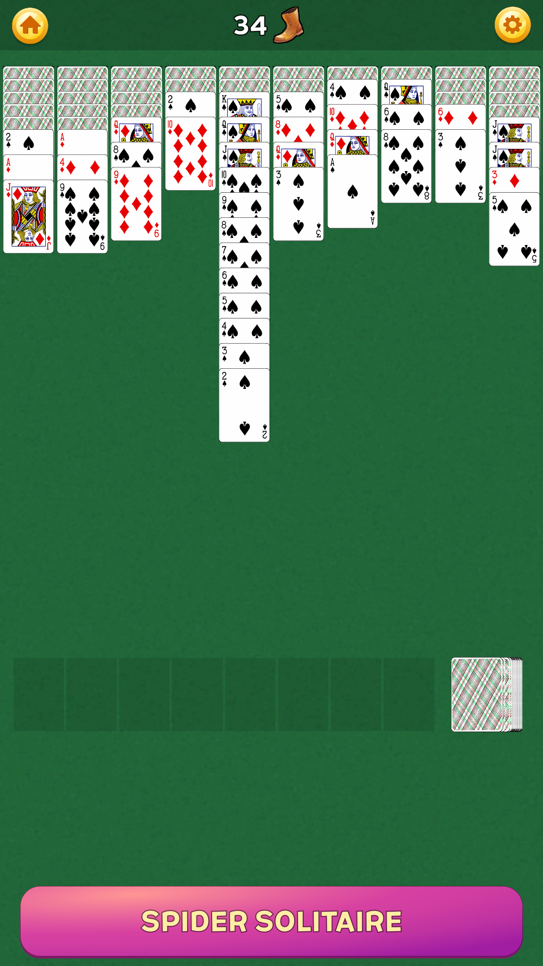 Spider and Spiderette solitaire screenshot 7