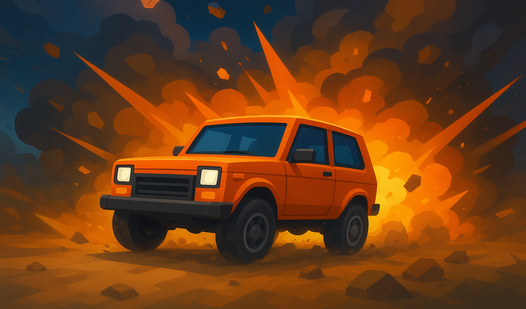 Безумное выживание на джипе - высокая сложность