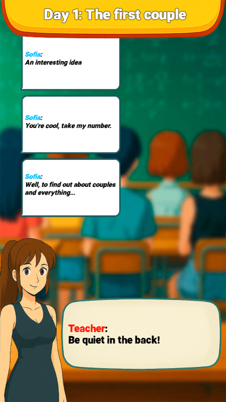 Sofia types a message. screenshot 4