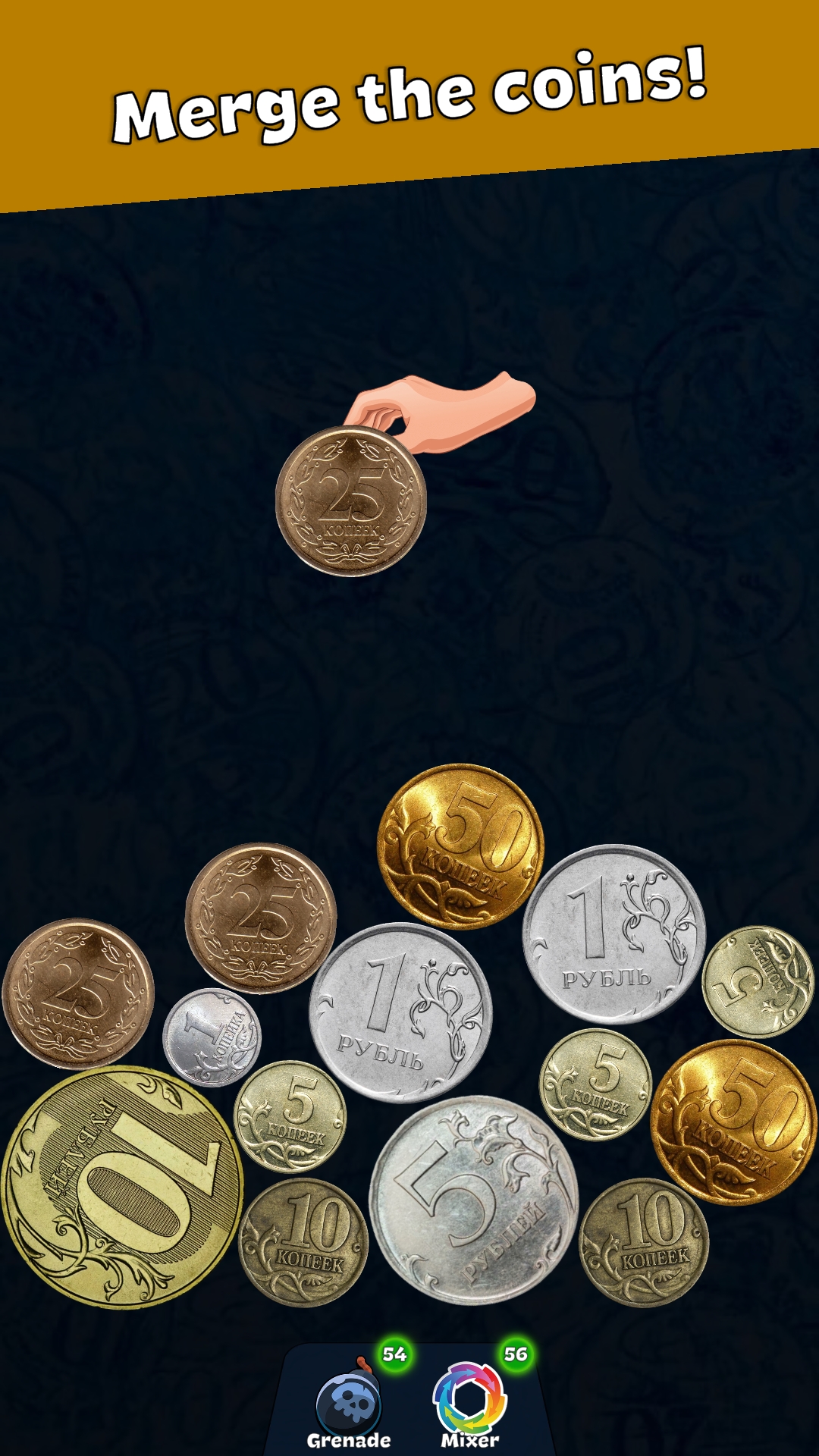 «Connect the Coins»! Reach 100 Rubles! screenshot 3