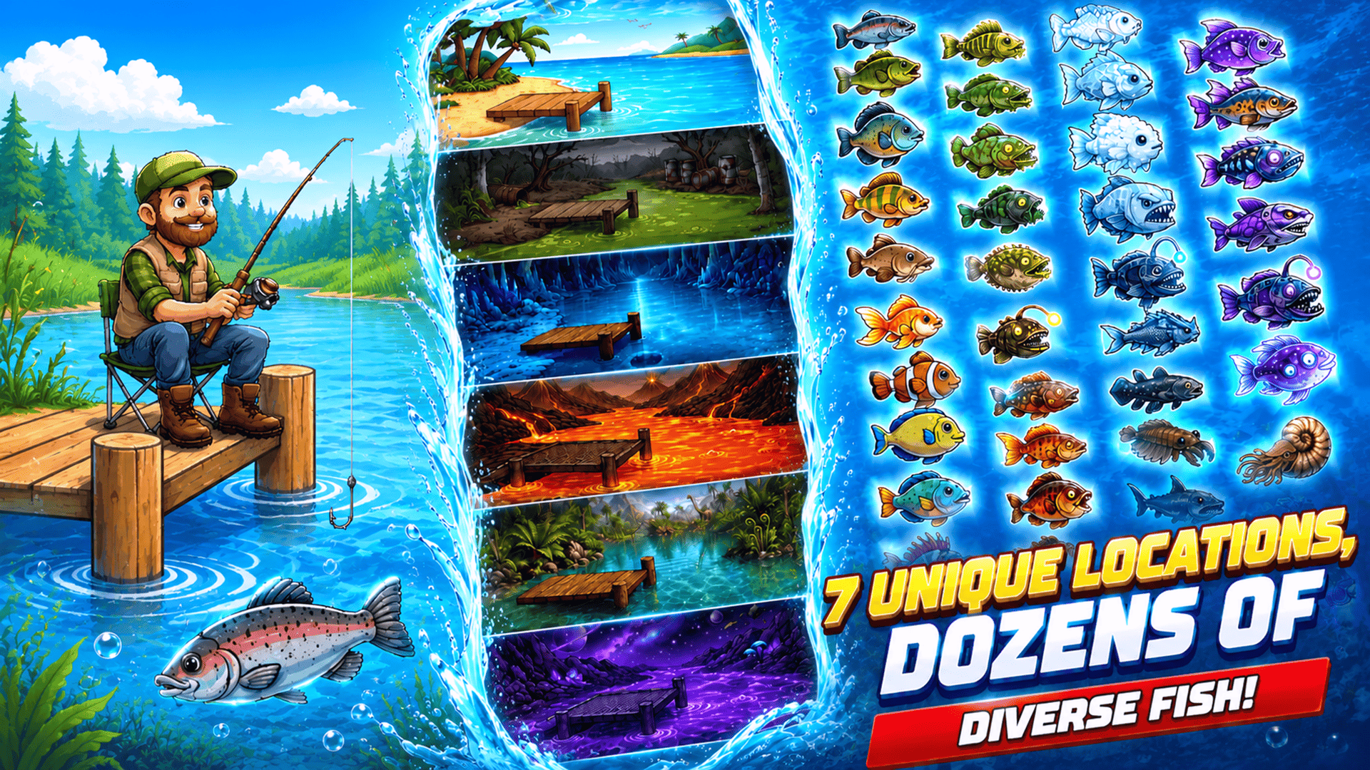 Lucky Catch: 2D Fishing Simulator — screenshot 1