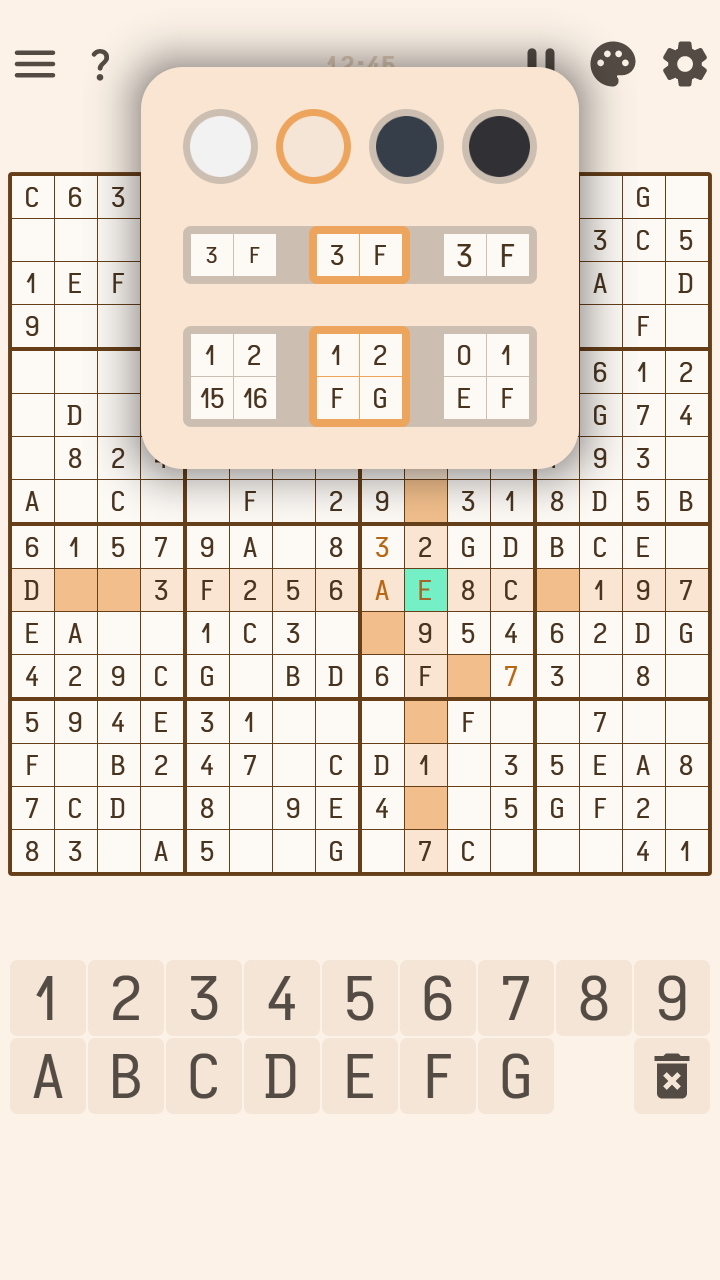 Sudoku 16x16 screenshot 14
