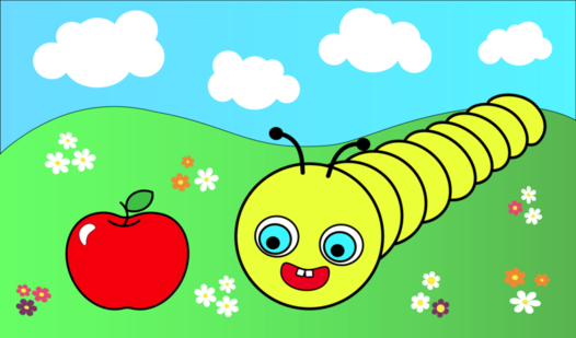 Caterpillar in the Apples