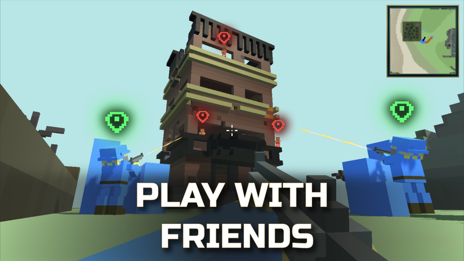 Red & Blue: Online. Build! Destroy! Fight! — screenshot 4