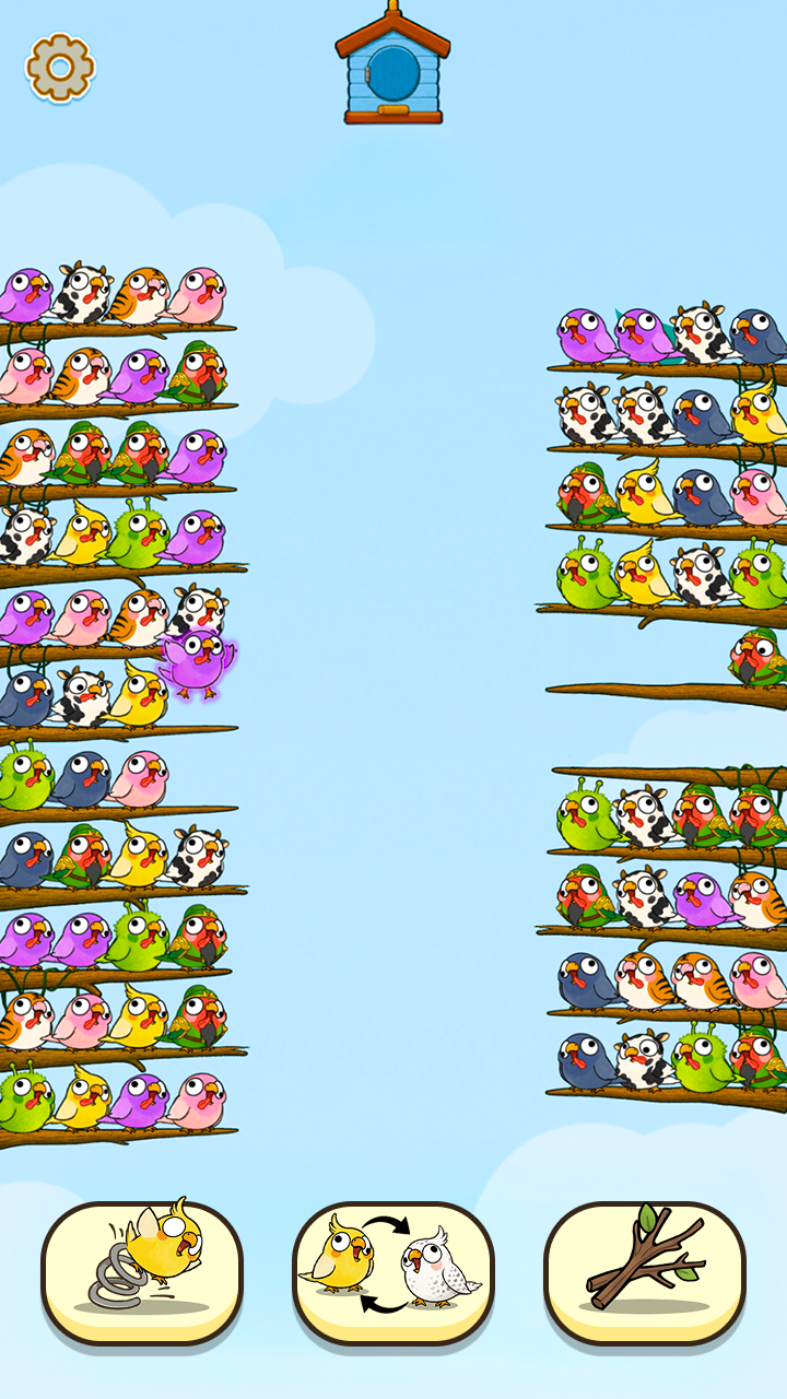 Sort & Clear: Funny Birds screenshot 4
