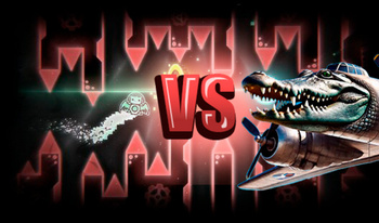 Geometry dash flying UFO VS neuro animals