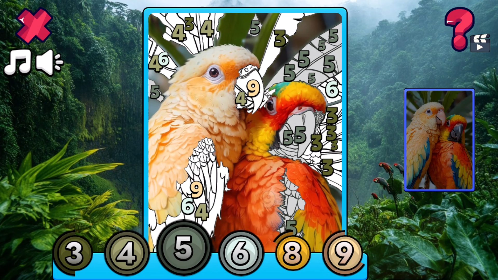 Colorful Parrots: Color by Number — screenshot 8