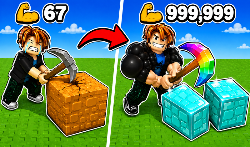+1 Spin Pickaxe and Destroy Blocks 3D Obby Tycoon game cover