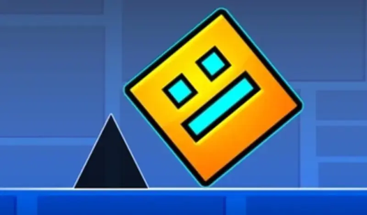 Geometry dash jumping cube music challenge