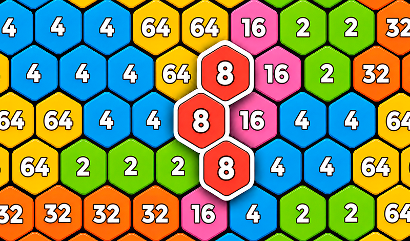 Merge 2048: Honeycomb game cover