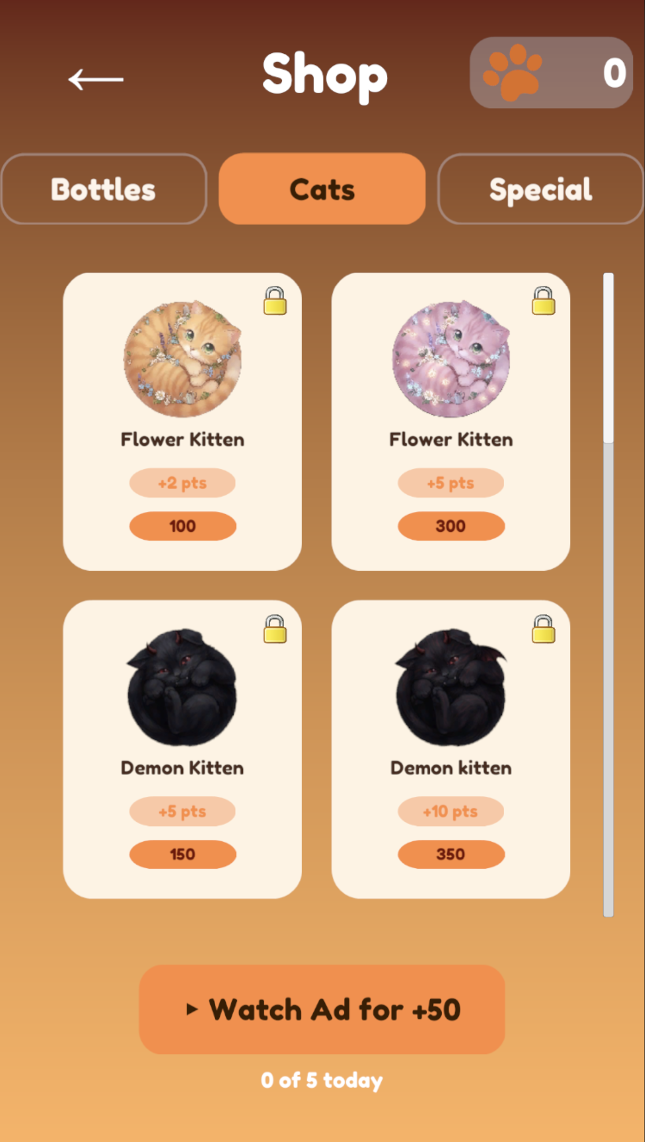 Cats in a bottle screenshot 6