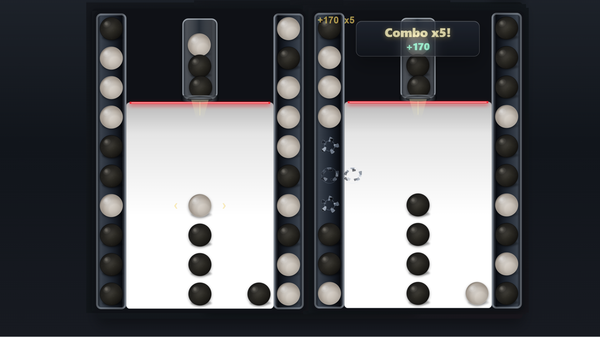 Ball cascade - swipe arcade — screenshot 2