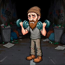 Эволюция бомжа: Кликер