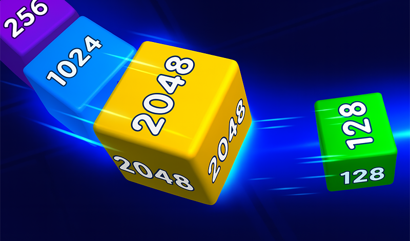 Cube Snake 2048 game cover