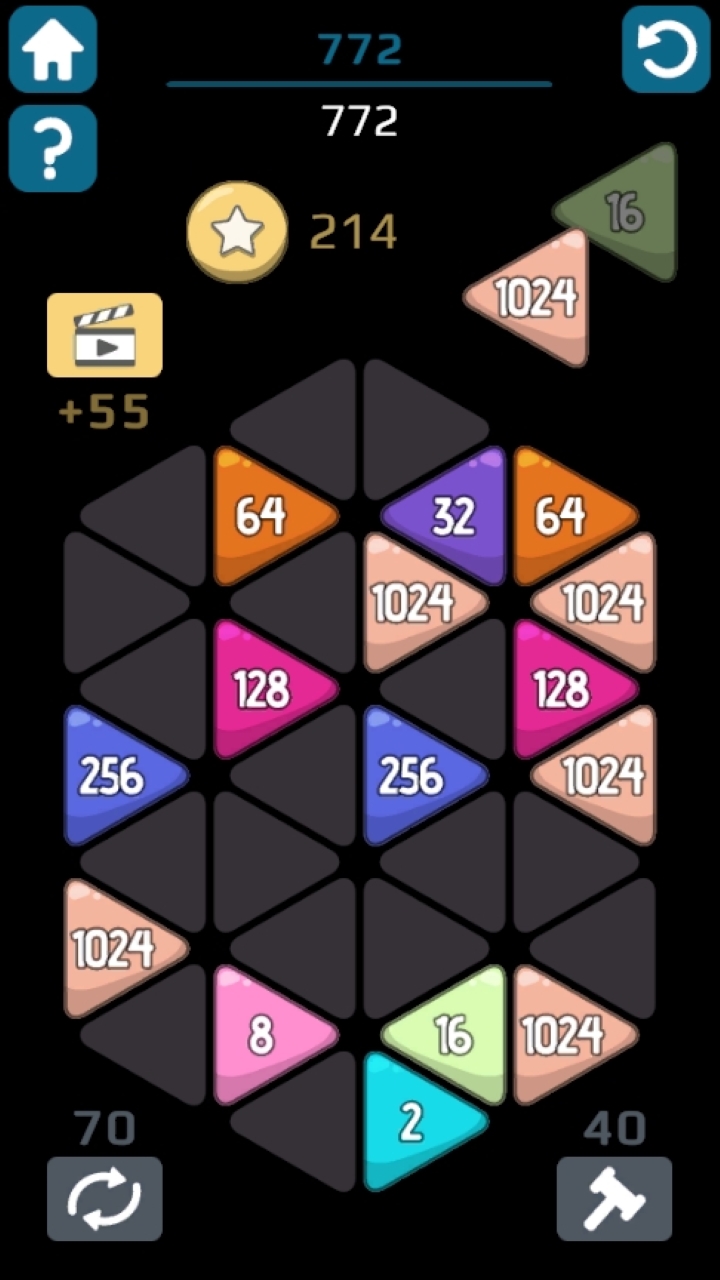Triangles Dots 2048 screenshot 3