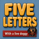 Five letters with a live doggy