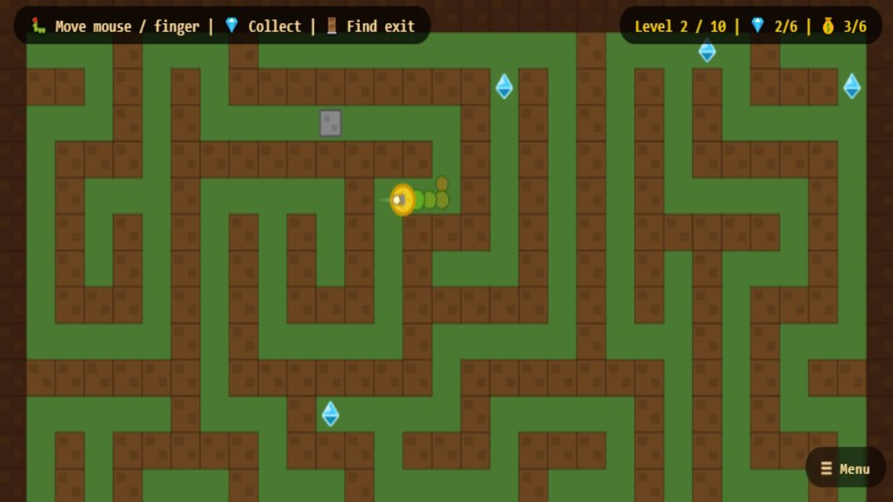 Worm miner: diamond mazes — screenshot 7