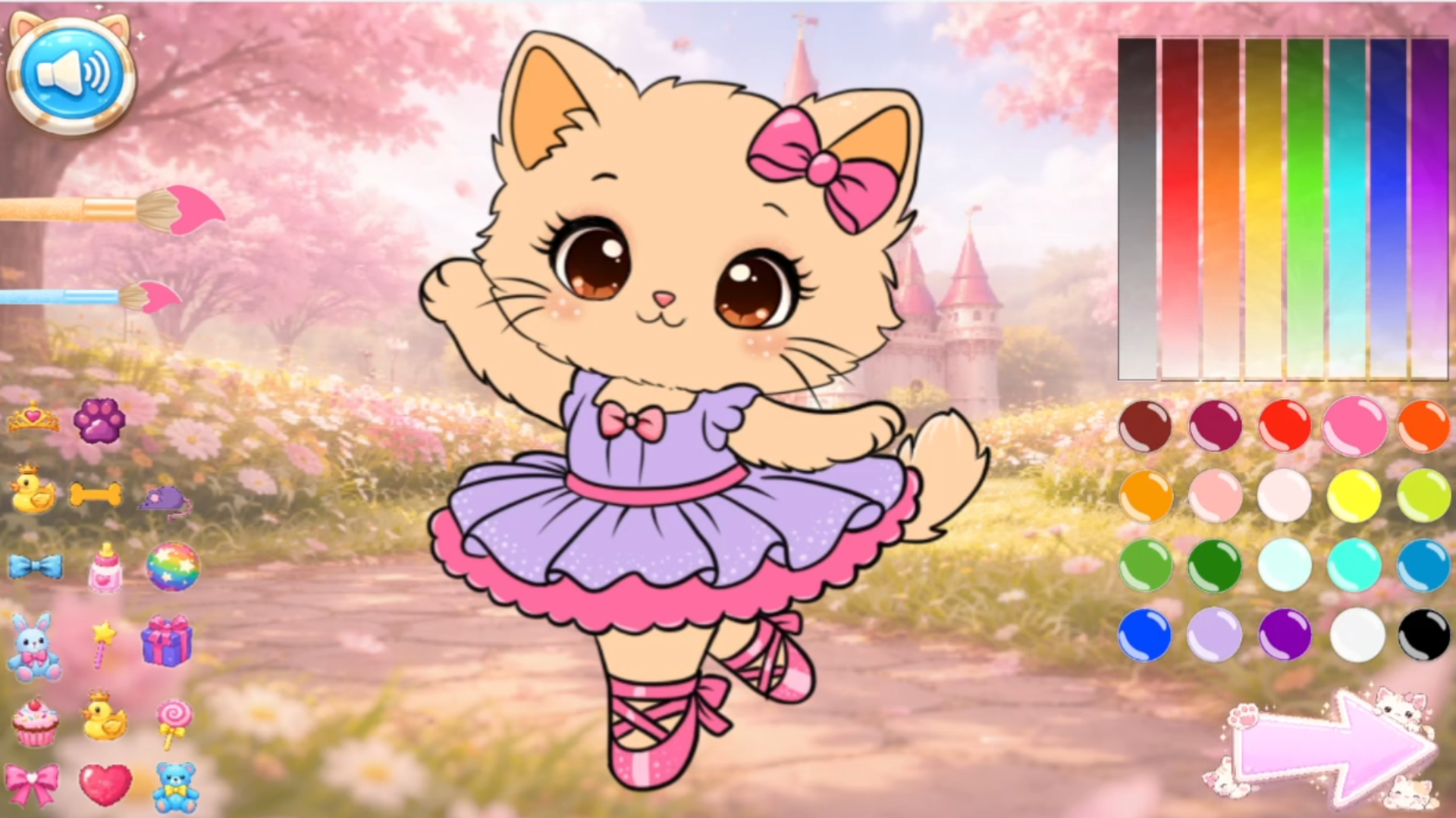 Kittens - simple coloring book with stickers — screenshot 4