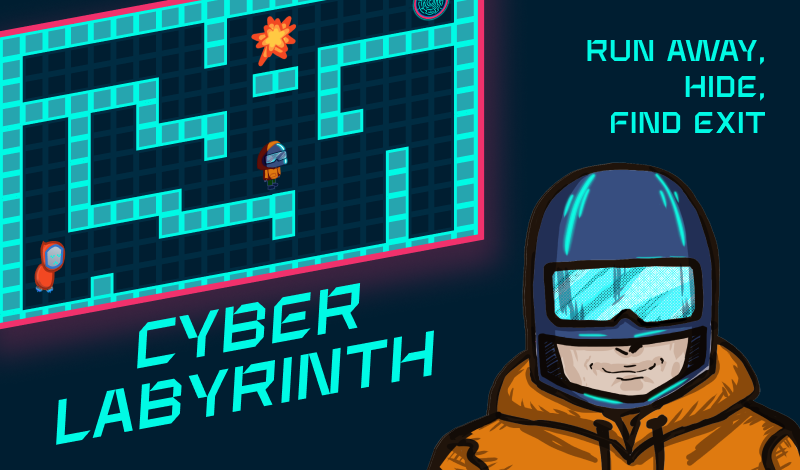 Cyber Labyrinth: run away, hide, fing exit game cover