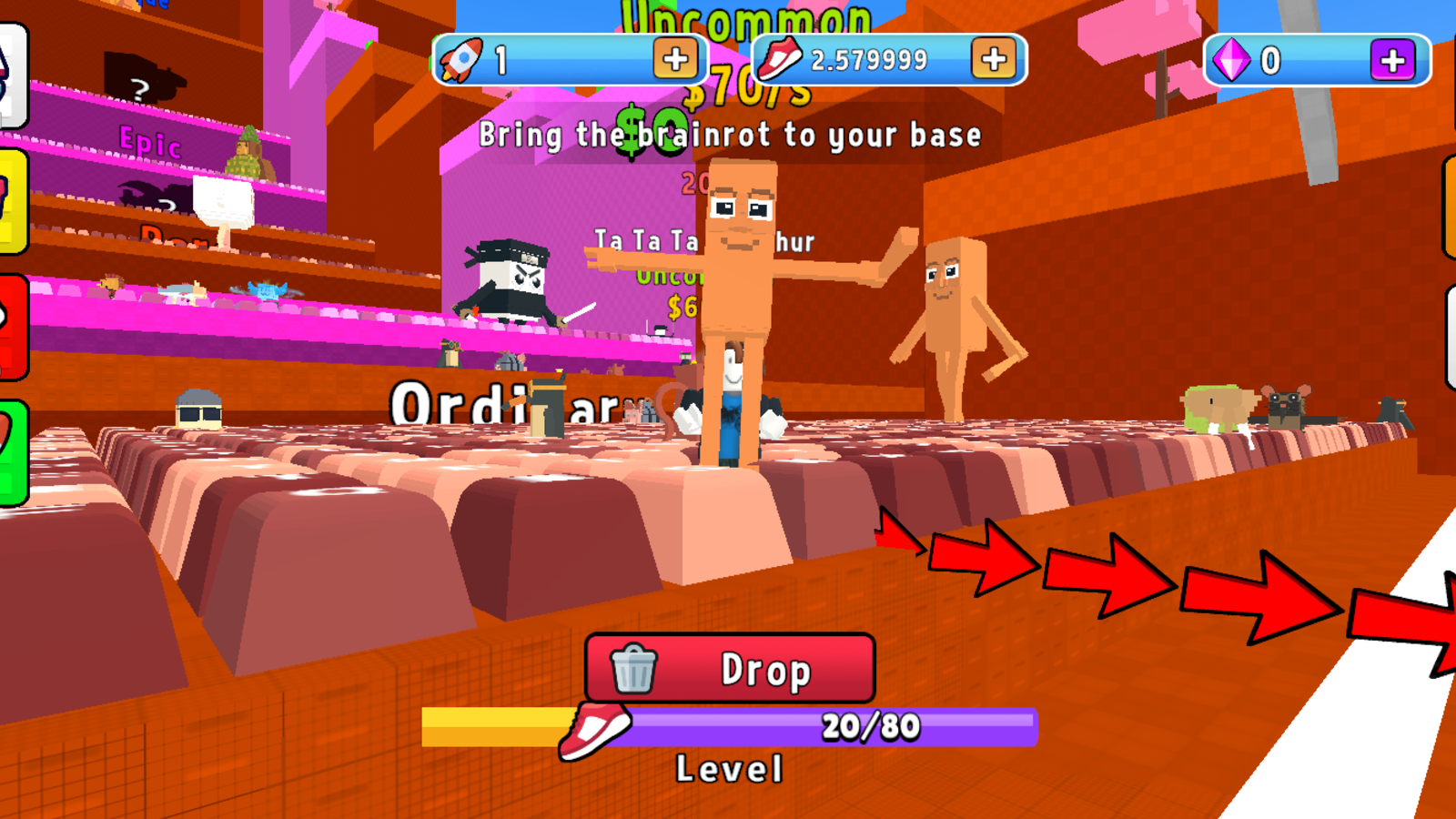 +1 to keyboard speed: Brainrot — screenshot 1