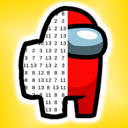 Амонг Ас Раскраска по номерам