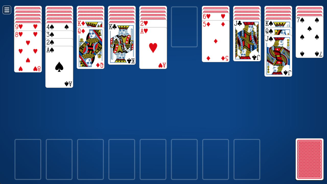 Spider Solitaire - Big Cards screenshot