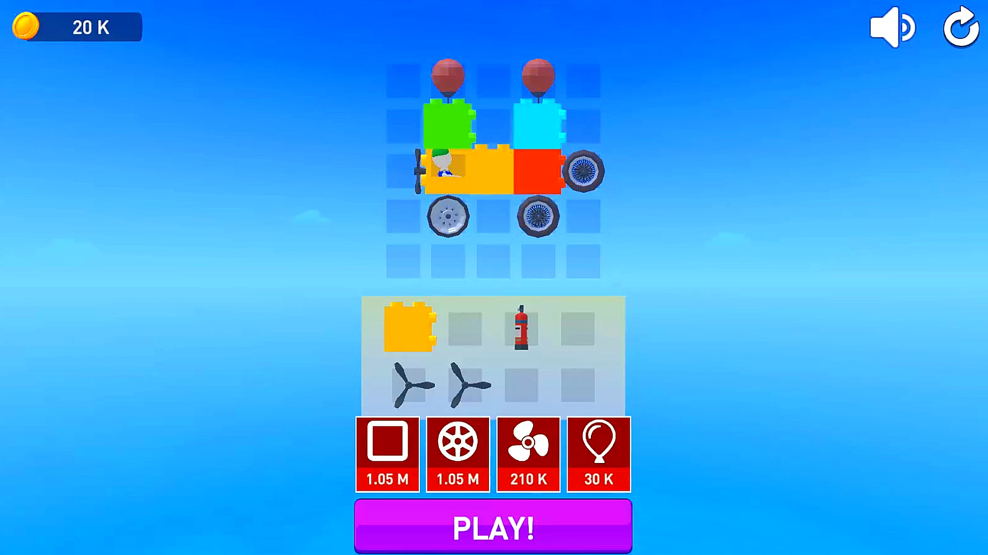 Crafting car out of blocks screenshot
