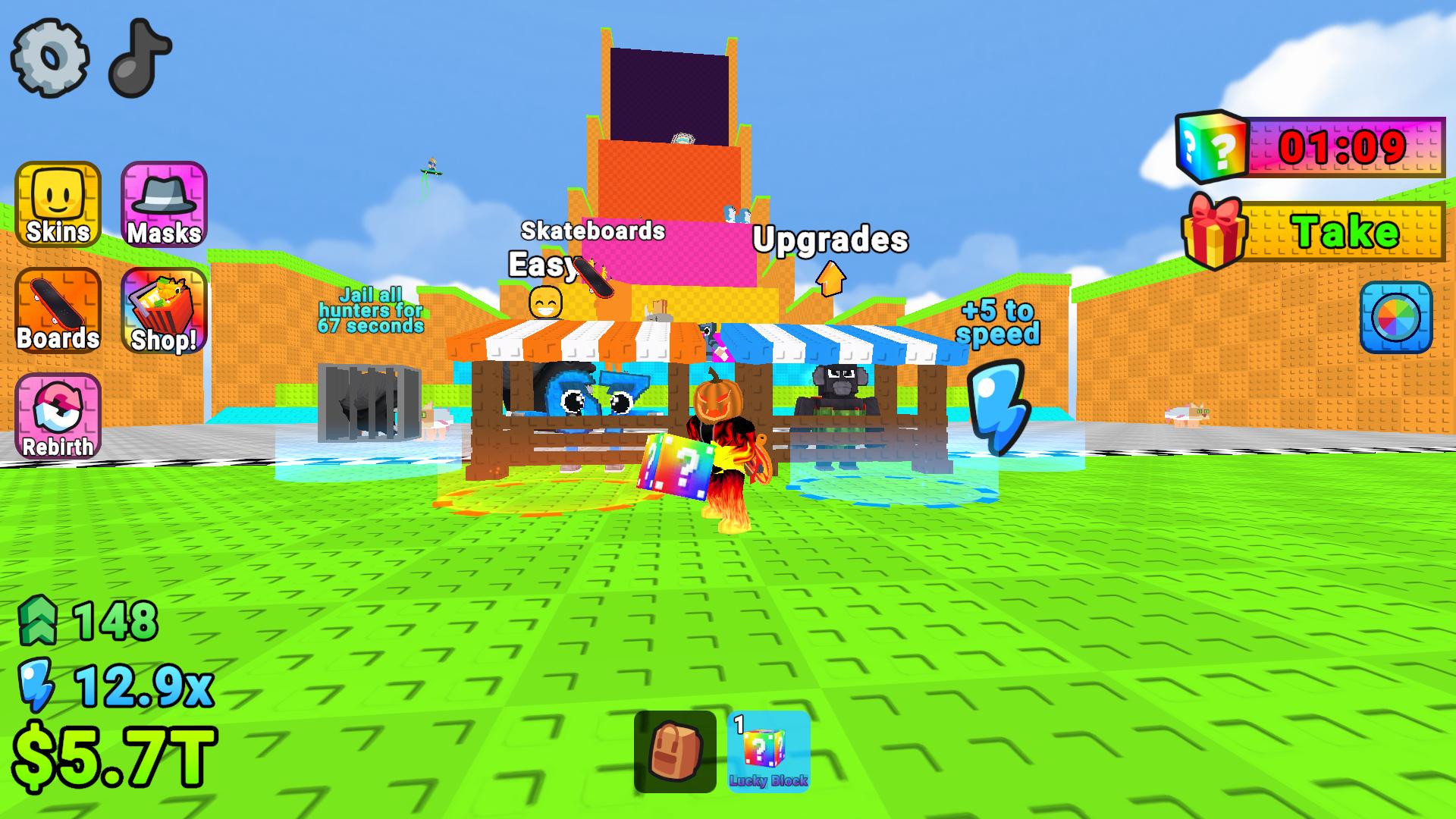 Obby: Skate For Brainrots screenshot