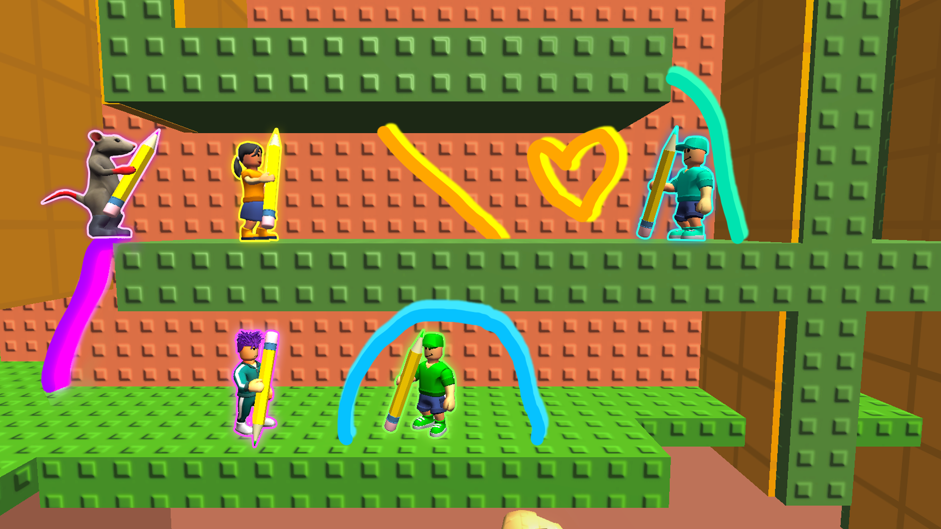 Obby online with friends: Draw and Jump! screenshot