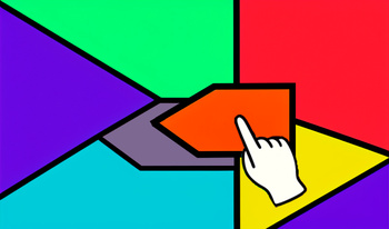 Assemble a puzzle of shapes