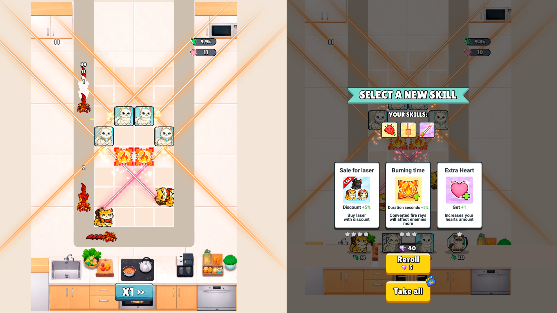 Laser Kitties: Burn the Bugs! — screenshot 1