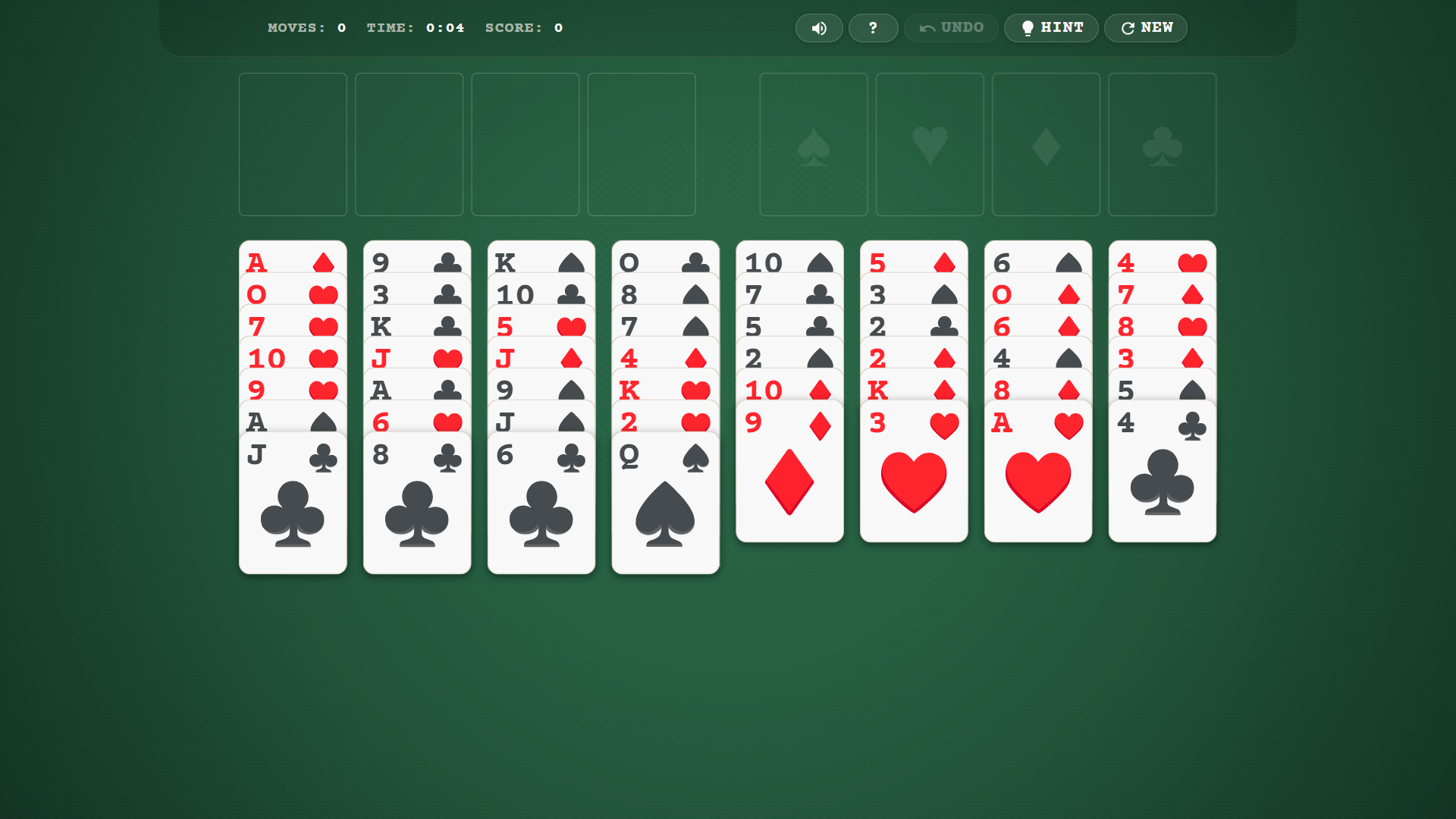 Relaxed FreeCell Solitaire screenshot