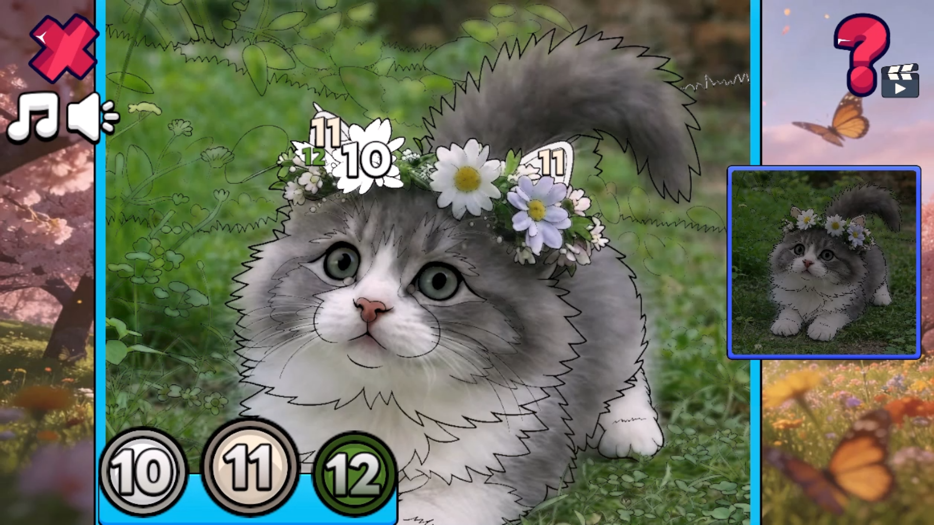 Весенние Котики: Раскраска по Цифрам — screenshot 2