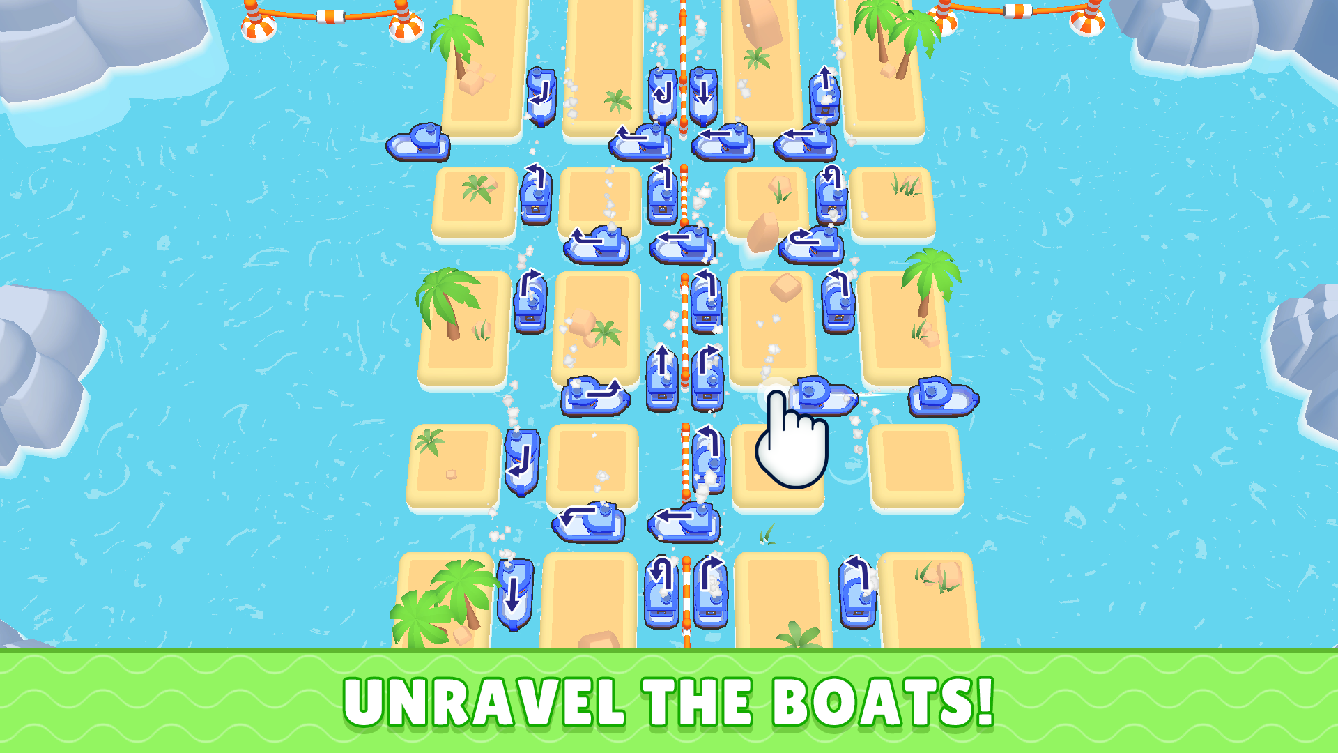 Traffic jam on the River! Untangle the Boats screenshot