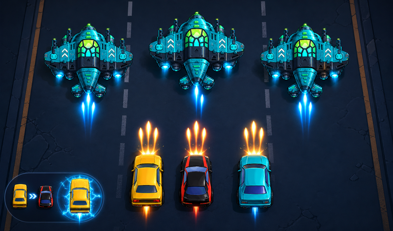 Merge Cars: Defense game cover