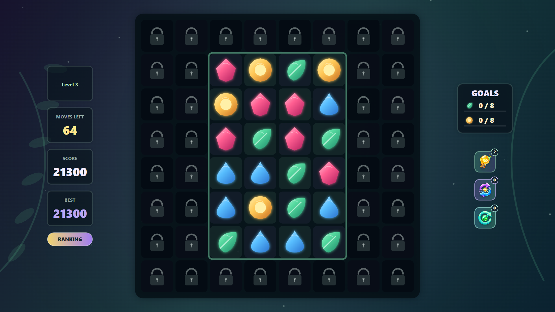 Match Three: Gem Garden — screenshot 2