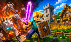 Noob defends the village