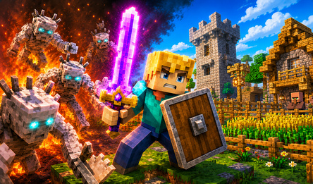 Noob defends the village