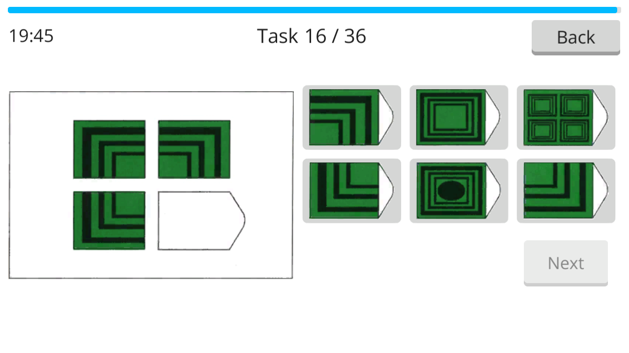 Raven IQ Test screenshot