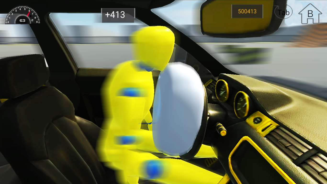 Airbags and Ragdoll dummies in cars screenshot