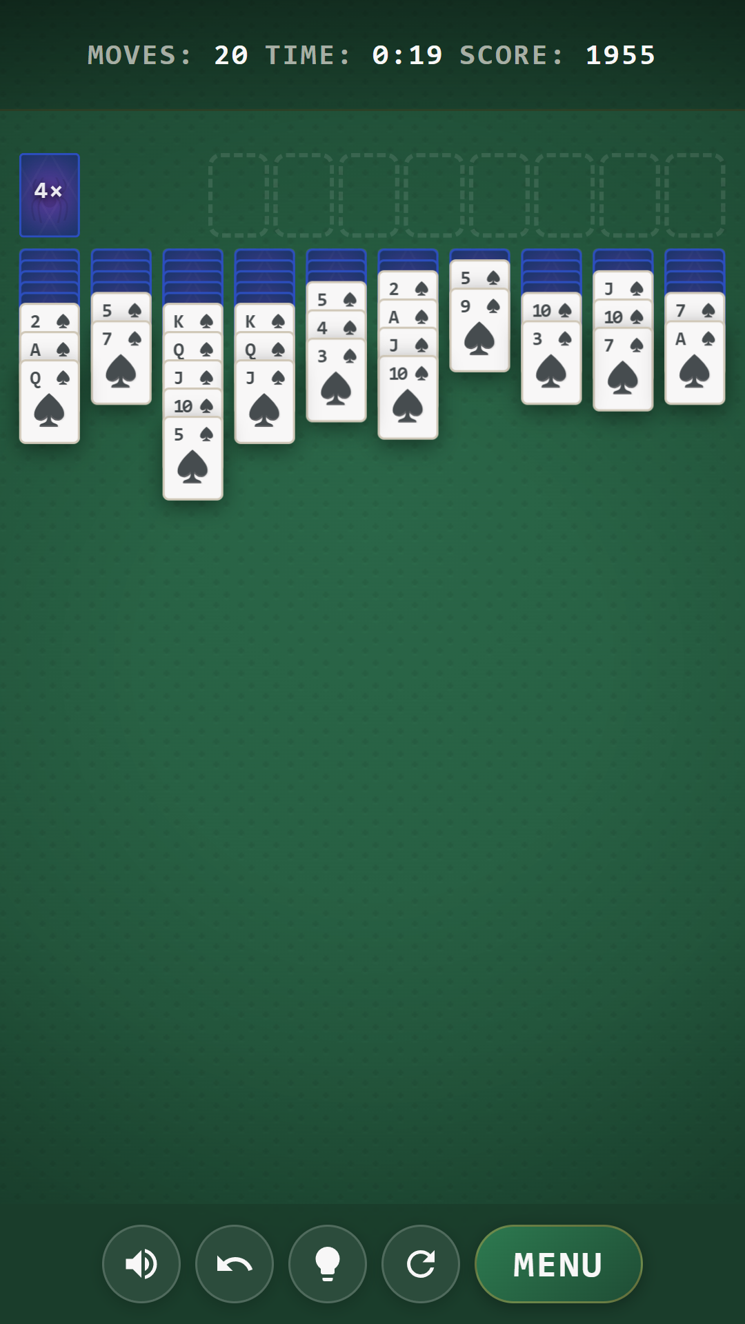 Solitaire Spider The Spider's Lair screenshot 4