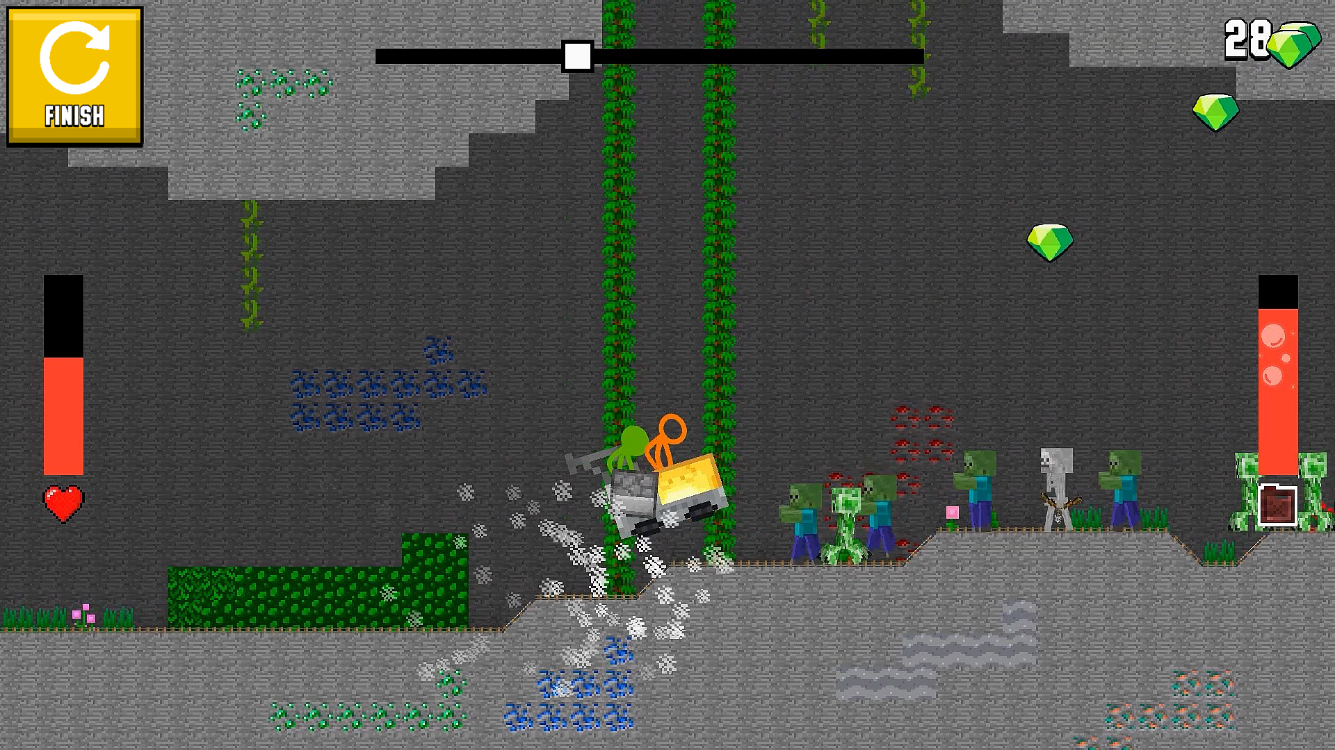 Stickman carts: roller coaster stick screenshot