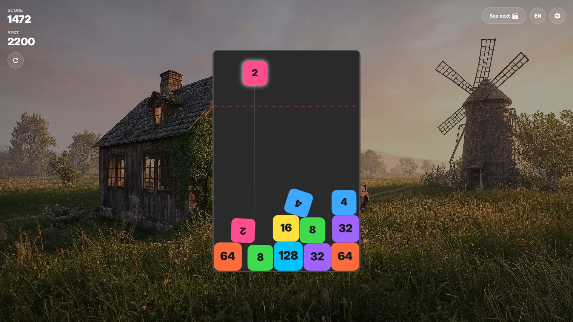 2048 village cubes — screenshot 2