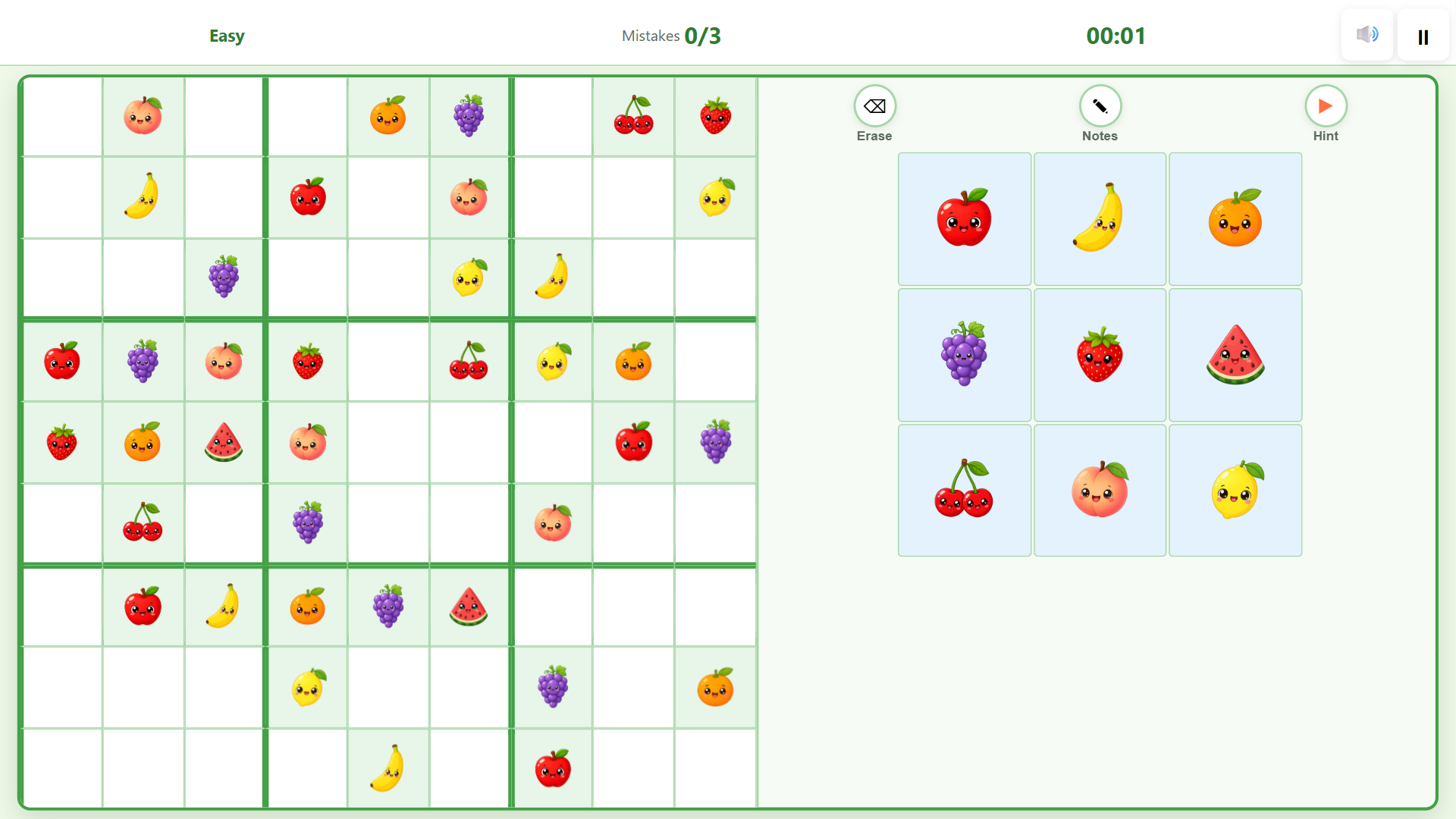 Fruit Sudoku — screenshot 1