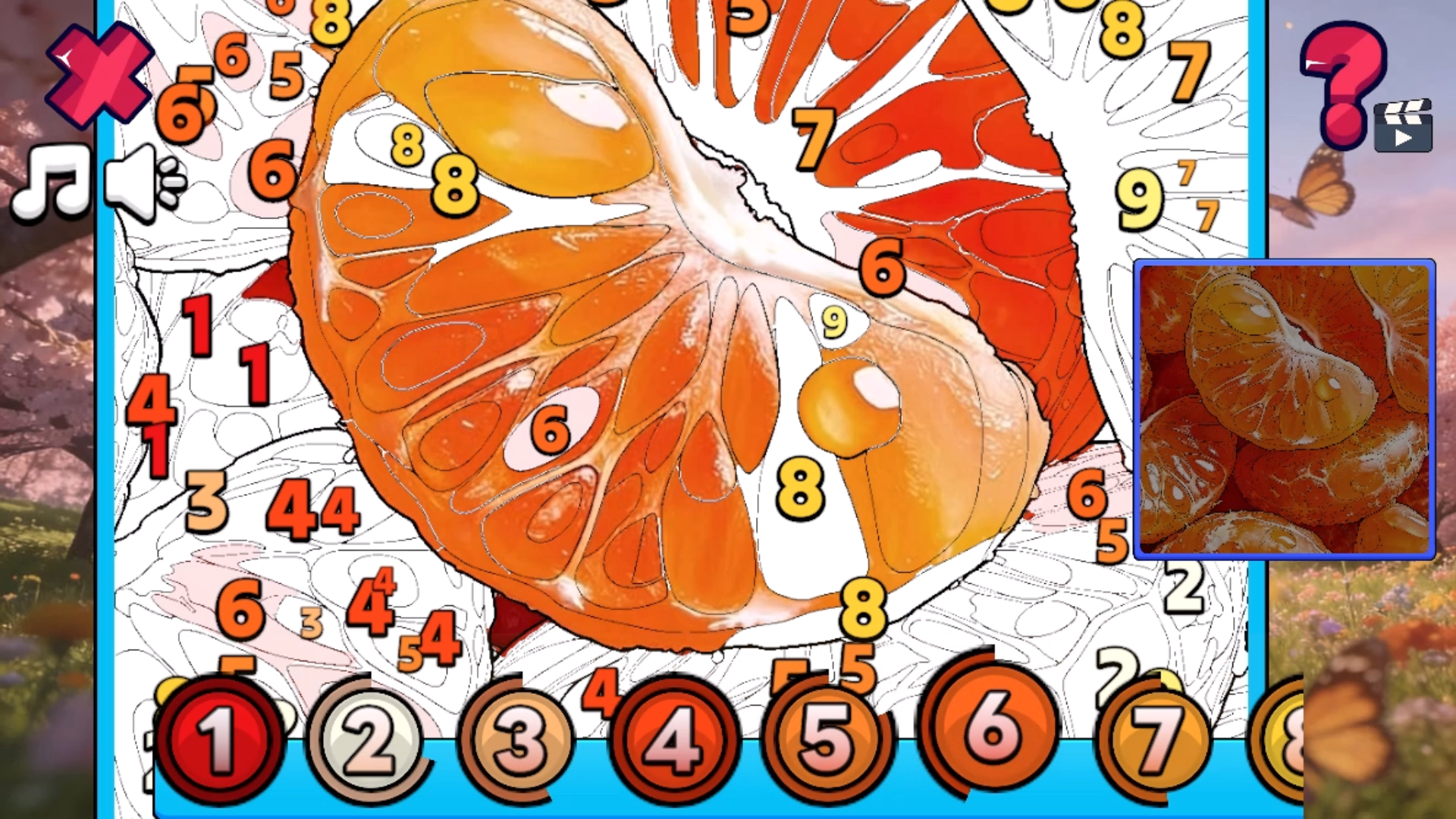 Сочные Фрукты: Раскраска по Цифрам — screenshot 7
