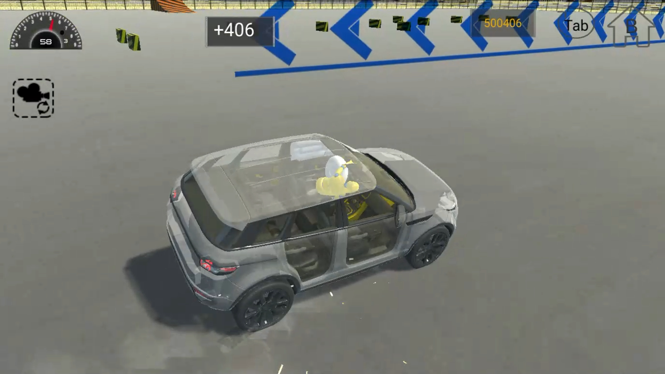 Airbags and Ragdoll dummies in cars screenshot