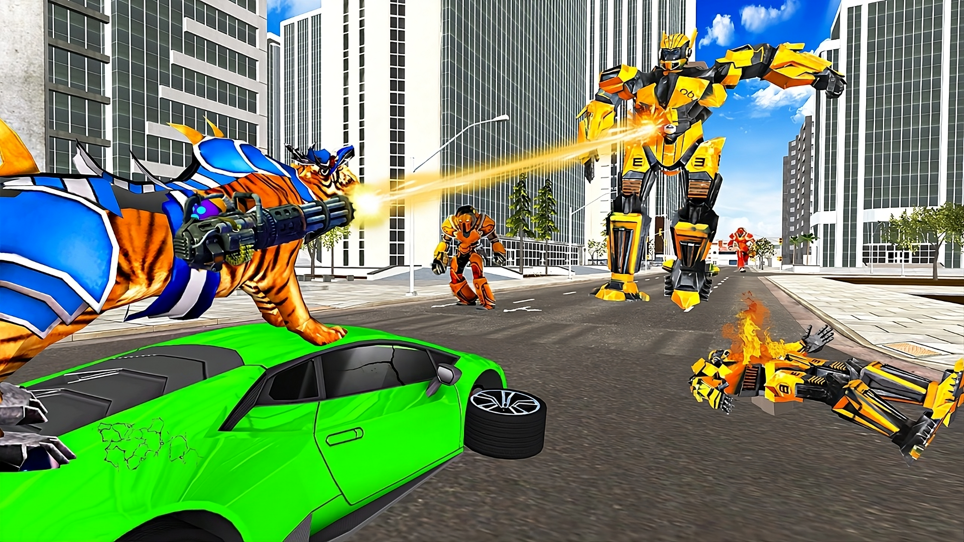 Tiger Robot and Motorcycle: Transformers screenshot